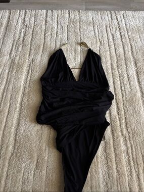 Zara Black bodysuit with Gold Accent